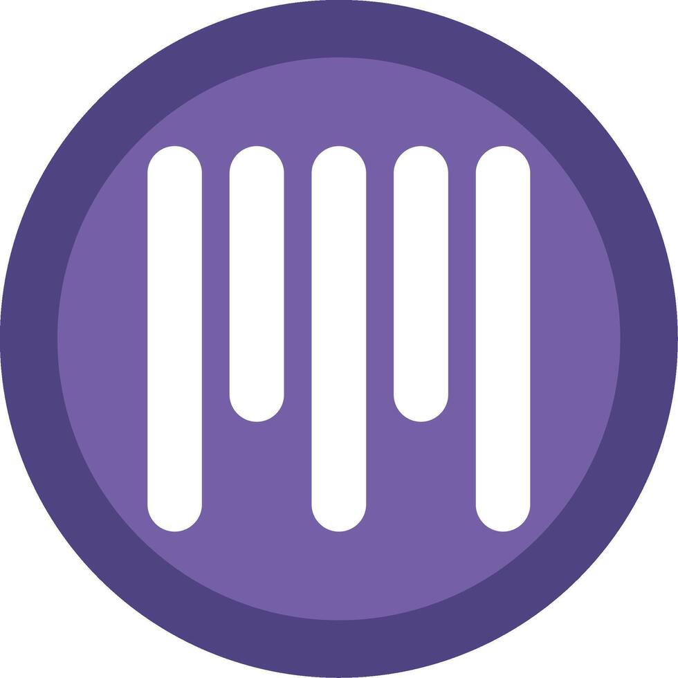 Vertical Align Top Glyph Multi Circle Icon vector