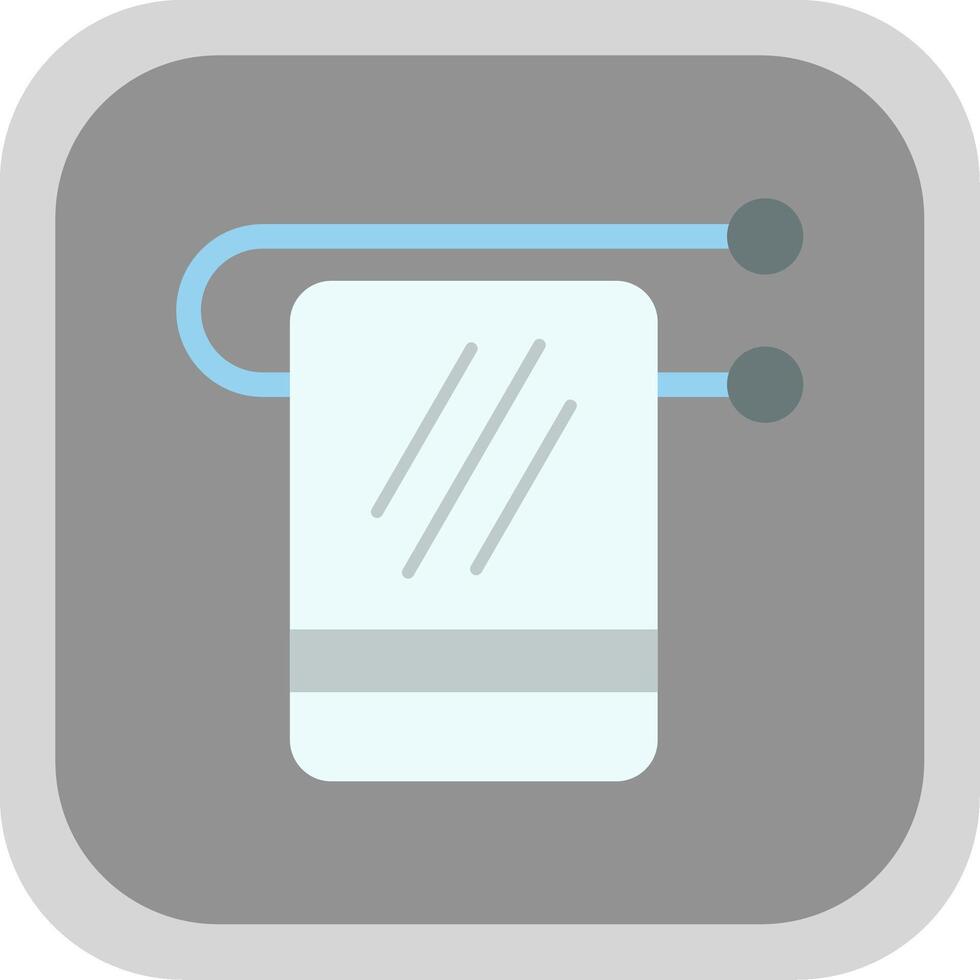Towel Rack Flat Round Corner Icon vector
