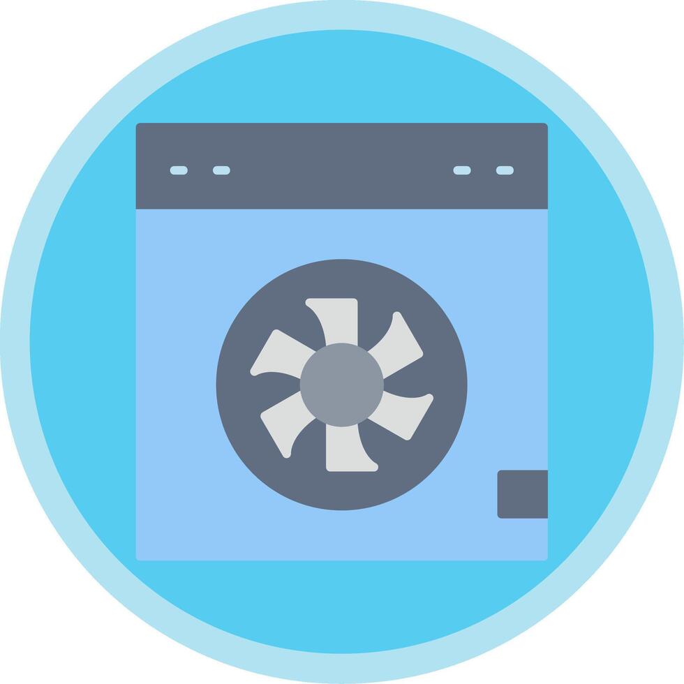 Cooler Flat Multi Circle Icon vector