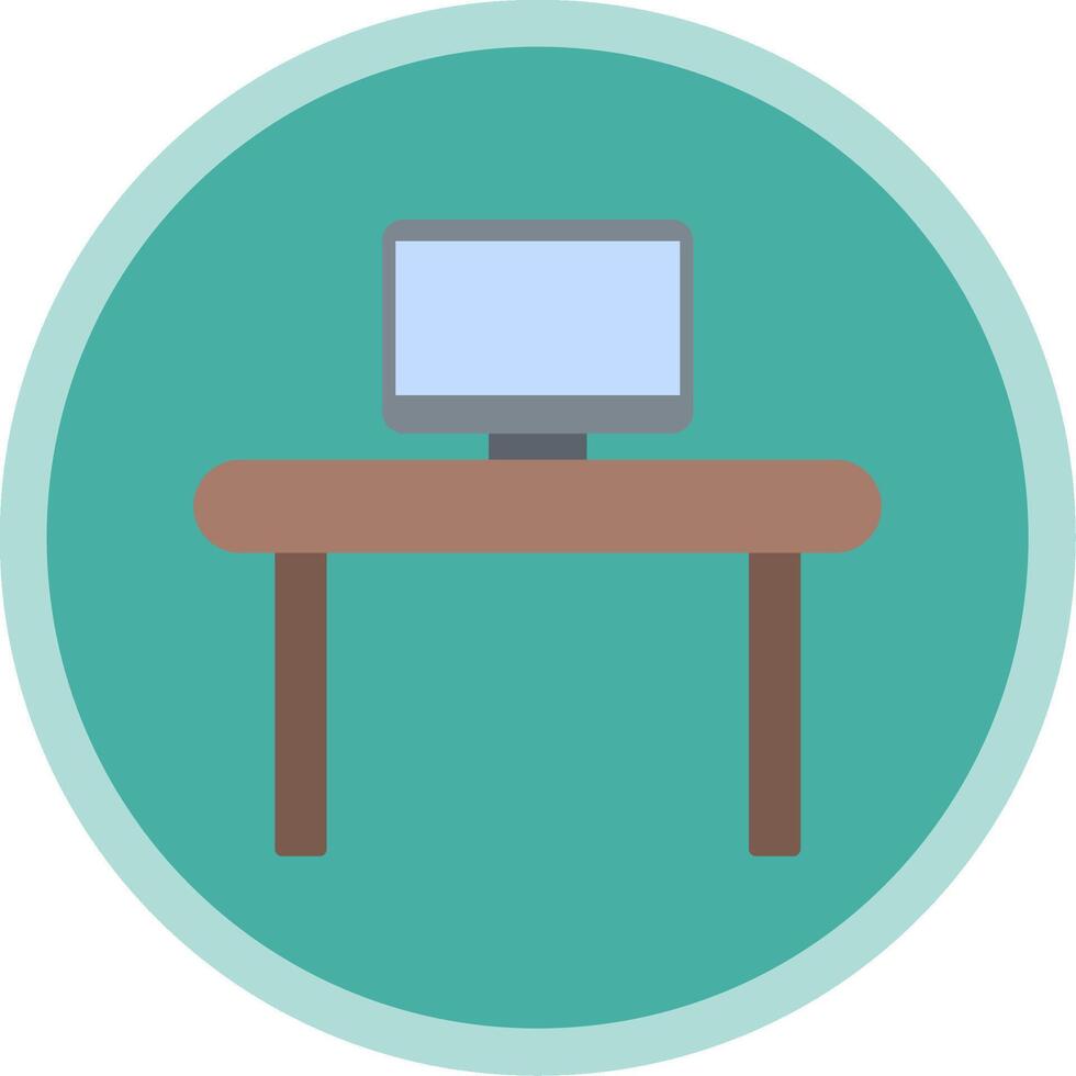 Work Space Flat Multi Circle Icon vector