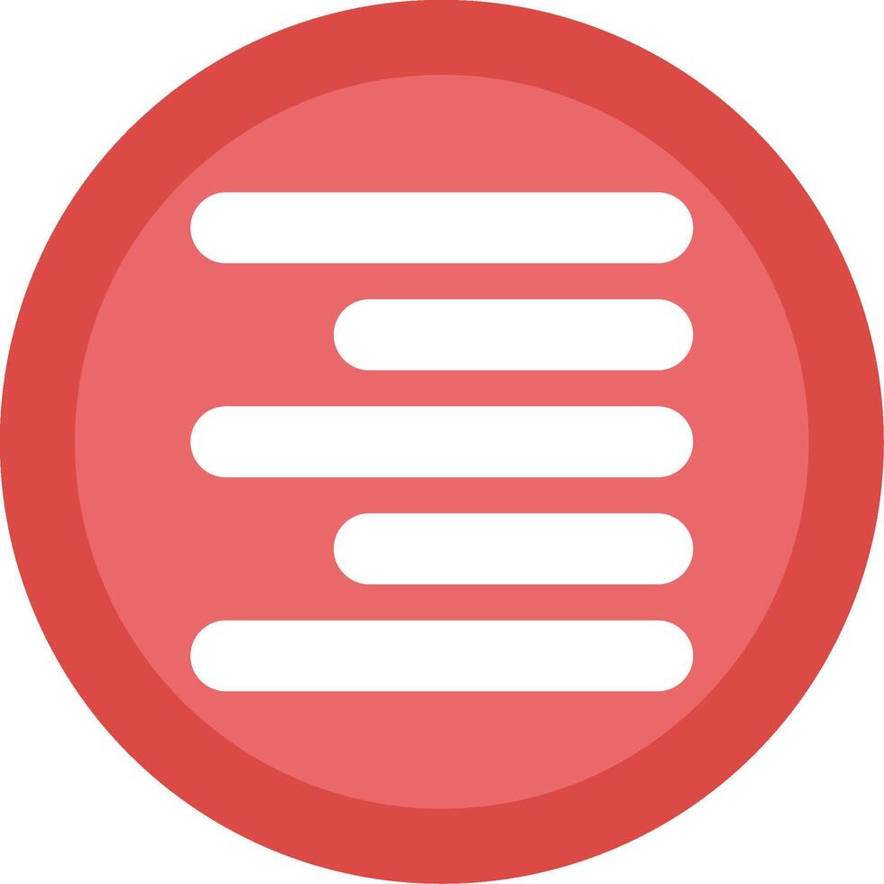 Horizontal Right Align Glyph Multi Circle Icon vector
