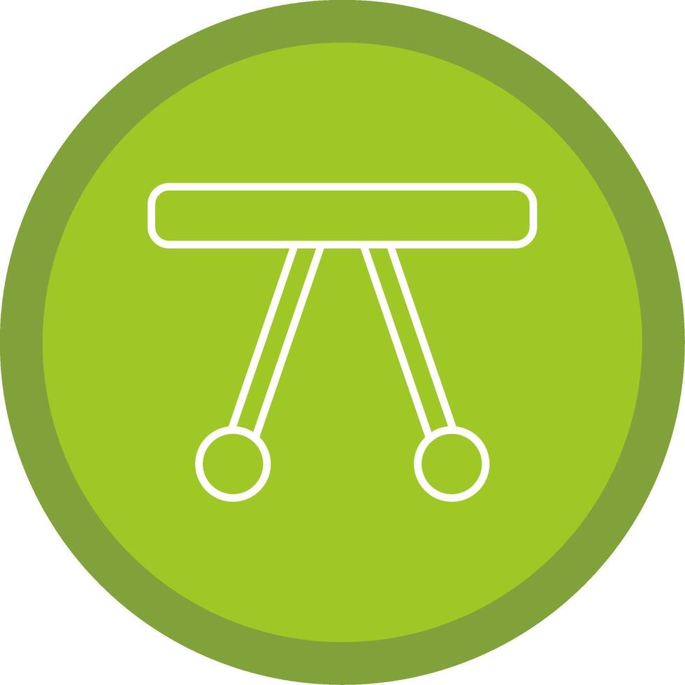 Swinging Cradle Line Multi Circle Icon vector