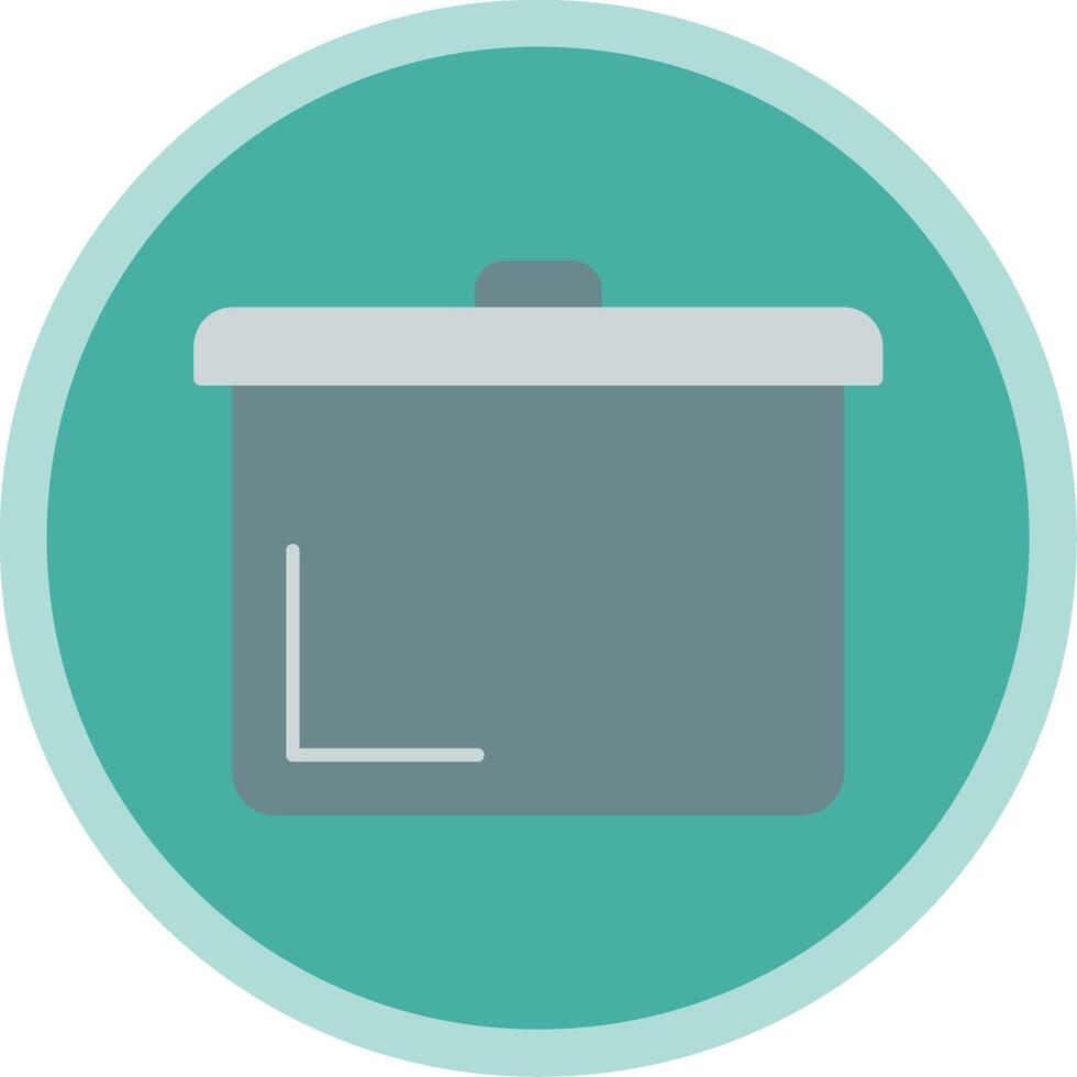 Pot Flat Multi Circle Icon vector