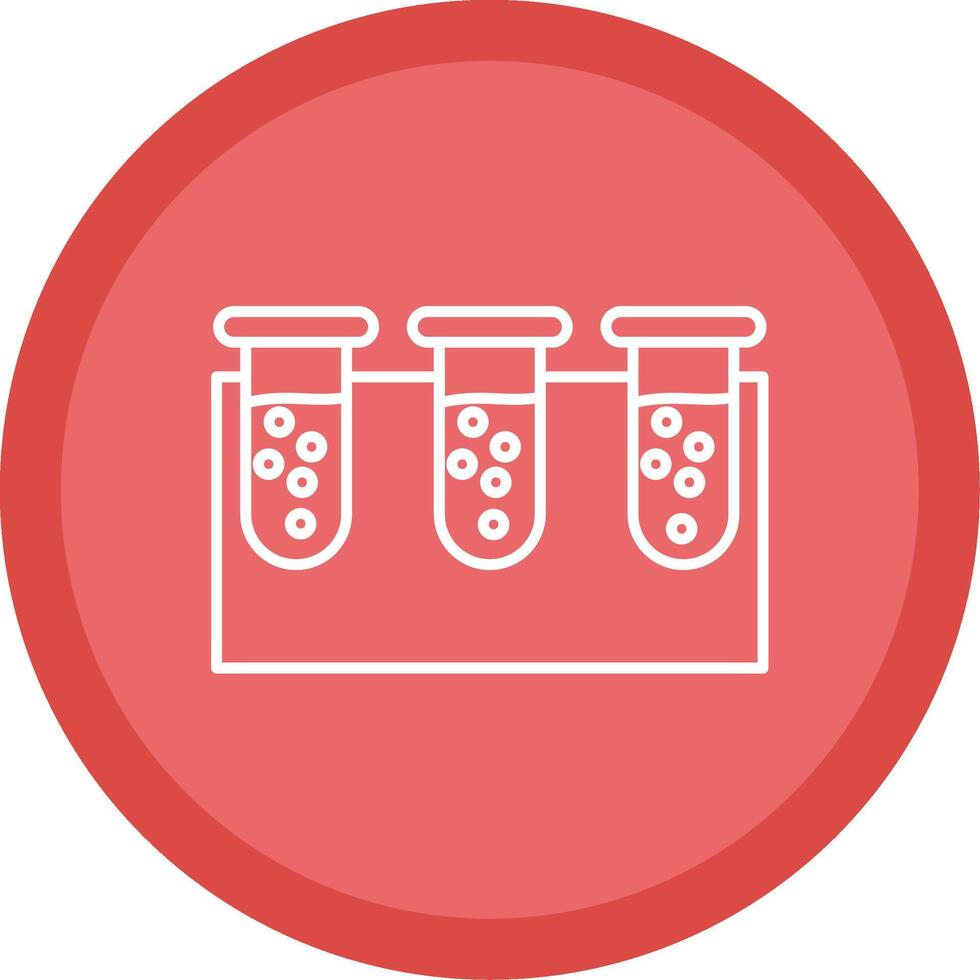 Test tube Line Multi Circle Icon vector