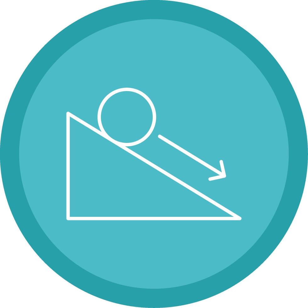 Down Hill Line Multi Circle Icon vector