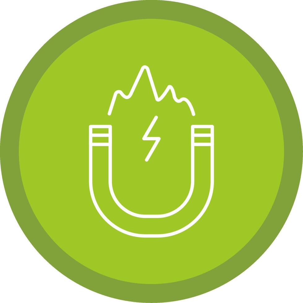 Electromagnetic Line Multi Circle Icon vector