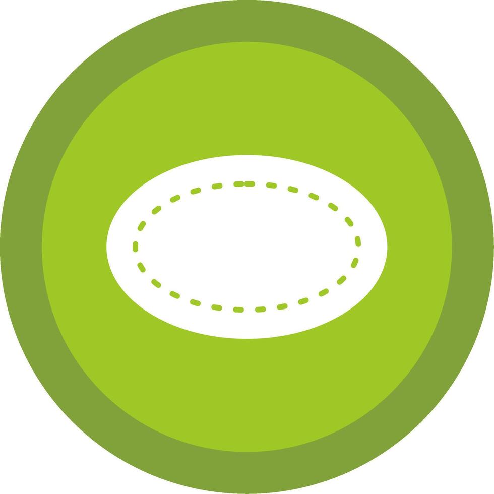 oval glifo multi circulo icono vector