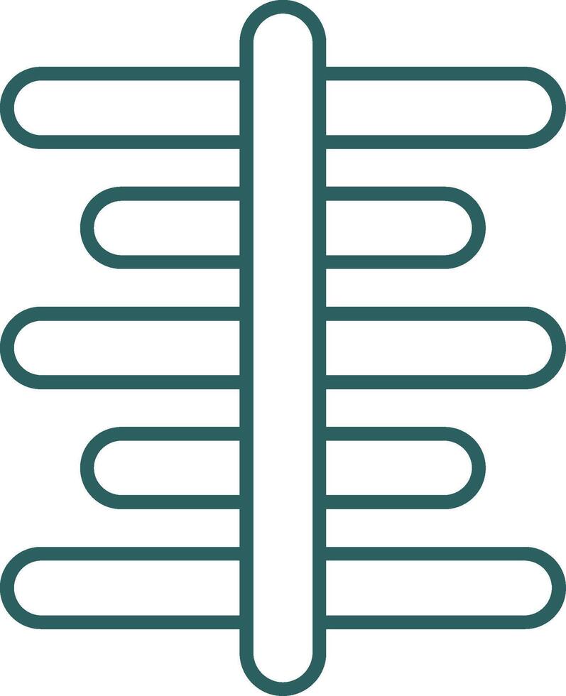 Center Align Line Gradient Round Corner Icon vector
