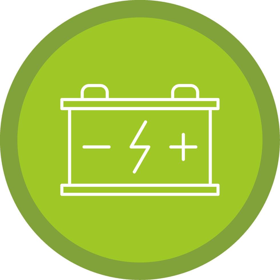 Battery Line Multi Circle Icon vector