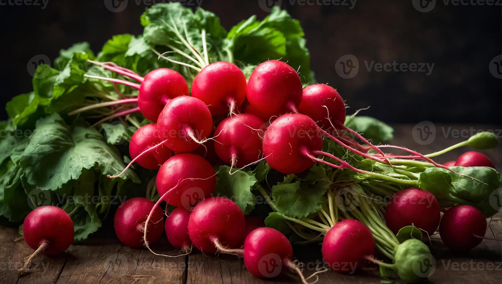 fresh radishes on the table photo