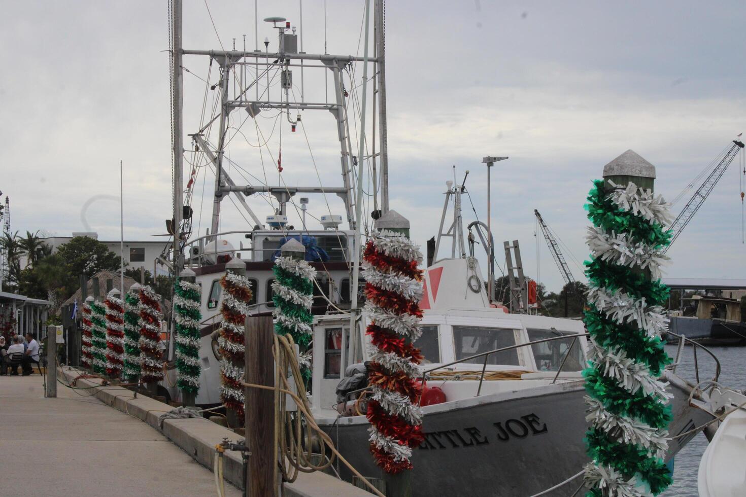 Christmas At The Sponge Docks In Tarpon Springs Florida on December 25 2023. photo