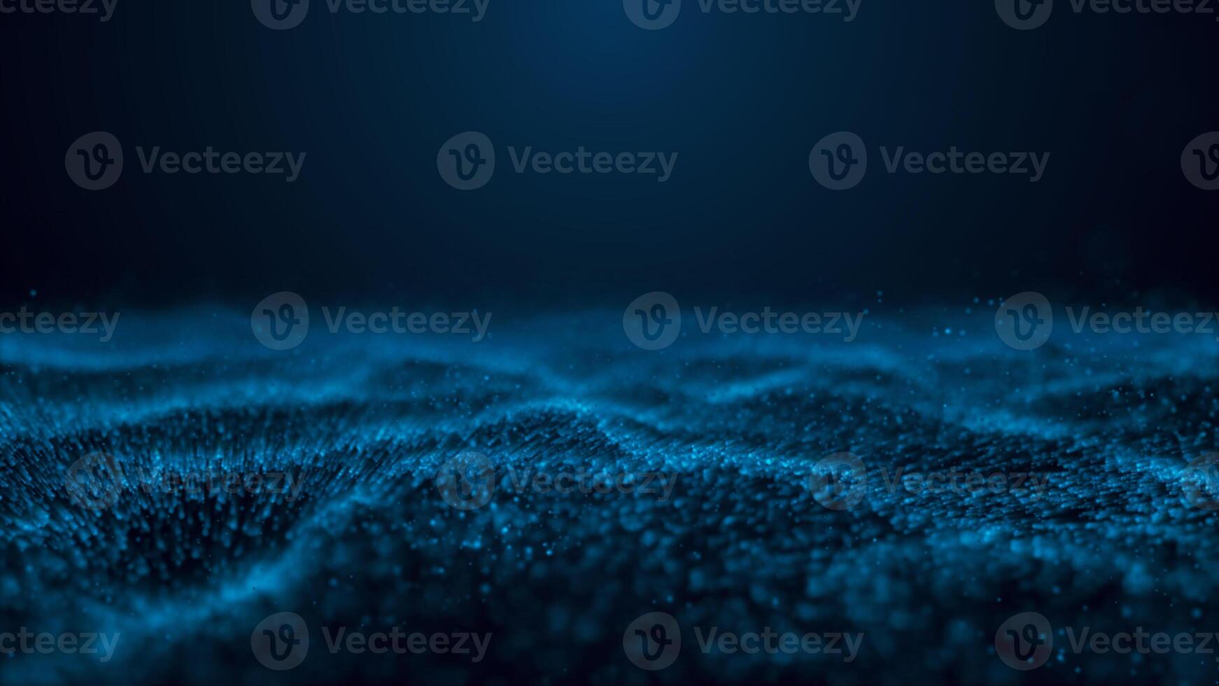 abstract blue technology particles waving digital background photo