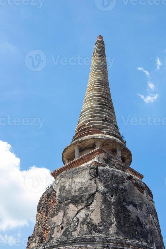 Wat Mahathat ancient at historical park at Ayutthaya Historical Park, Phra Nakhon Si Ayutthaya Province, Thailand photo