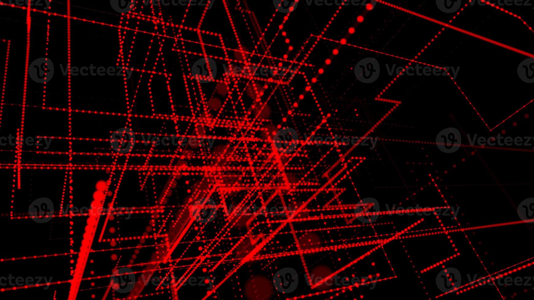 resumen rojo digital túnel fluido partículas ola Moviente antecedentes foto