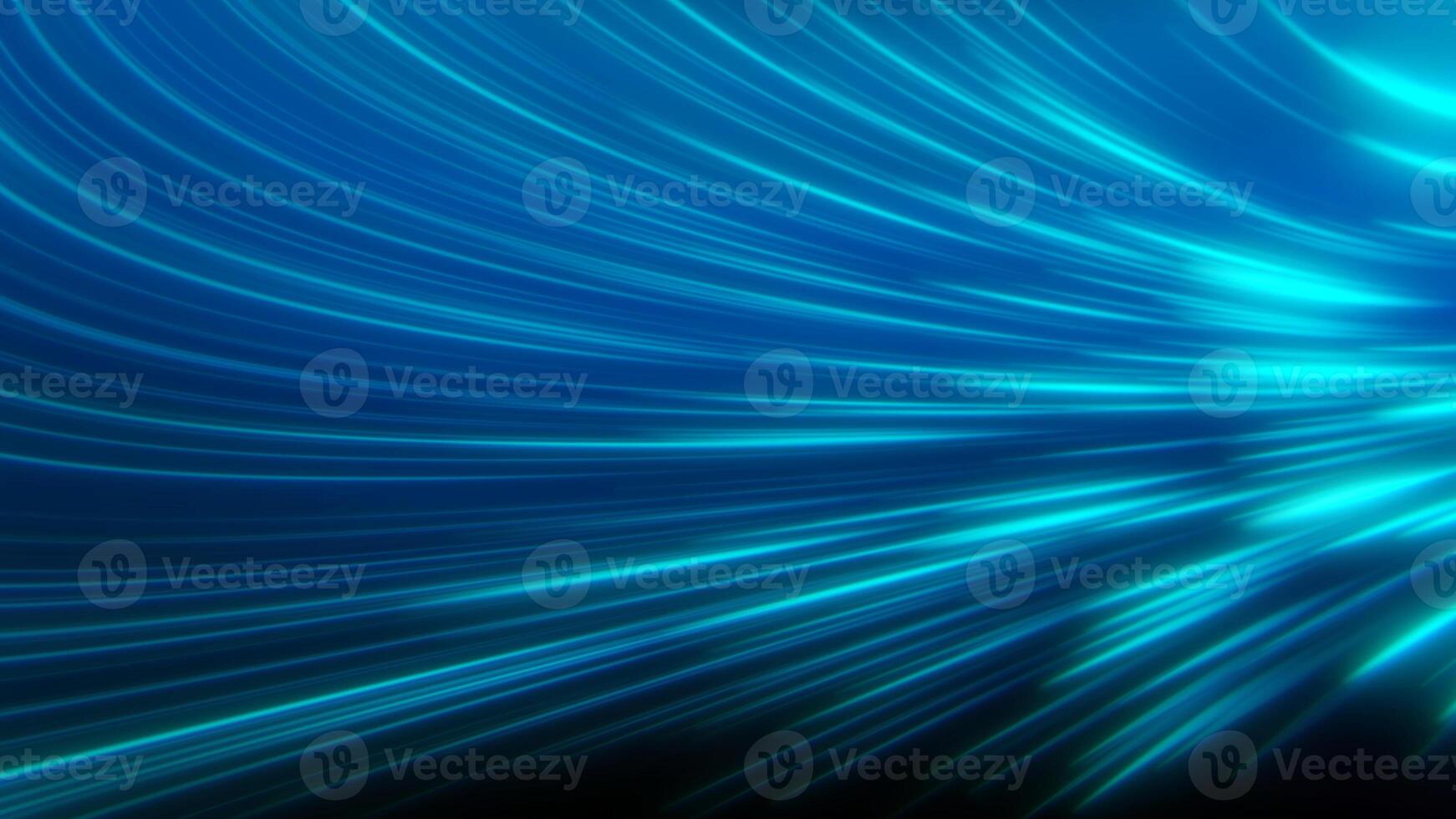 abstract blue digital flowing warp light speed background photo