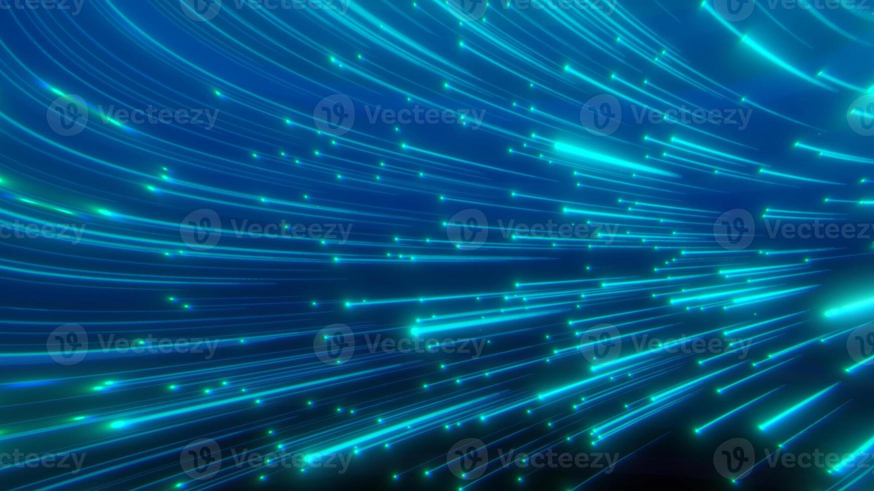 abstract blue digital flowing warp light speed background photo