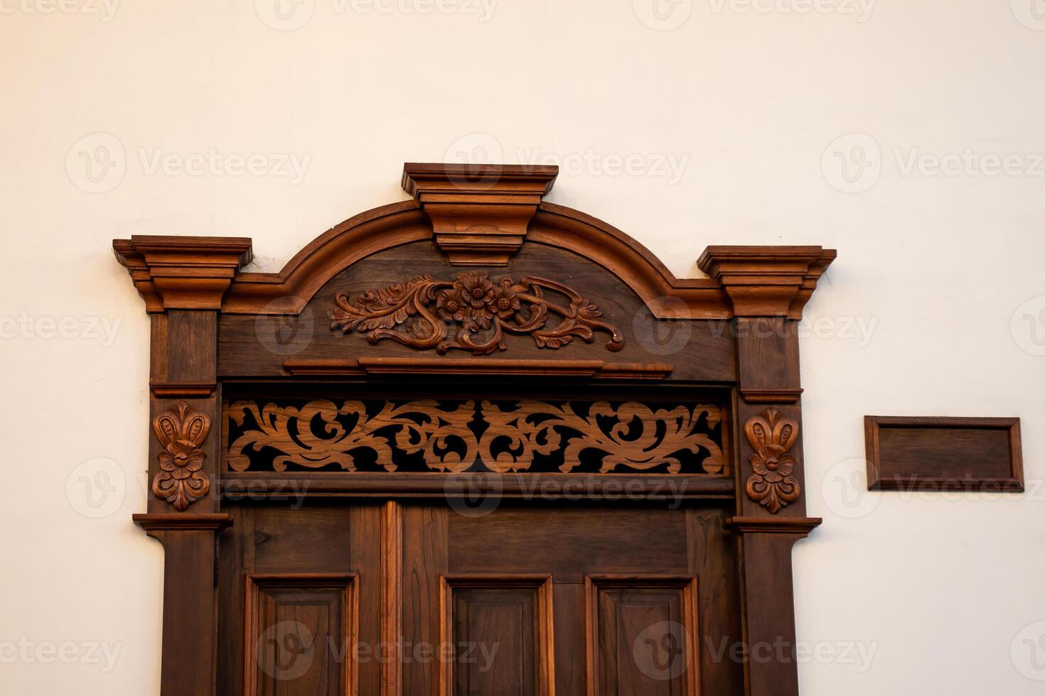 Detail of a beautiful facade of the houses at the historical downtown of the heritage town of Salamina located at the Caldas department in Colombia. photo