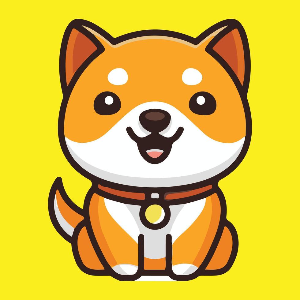 flojo inu cripto logo icono ilustración vector