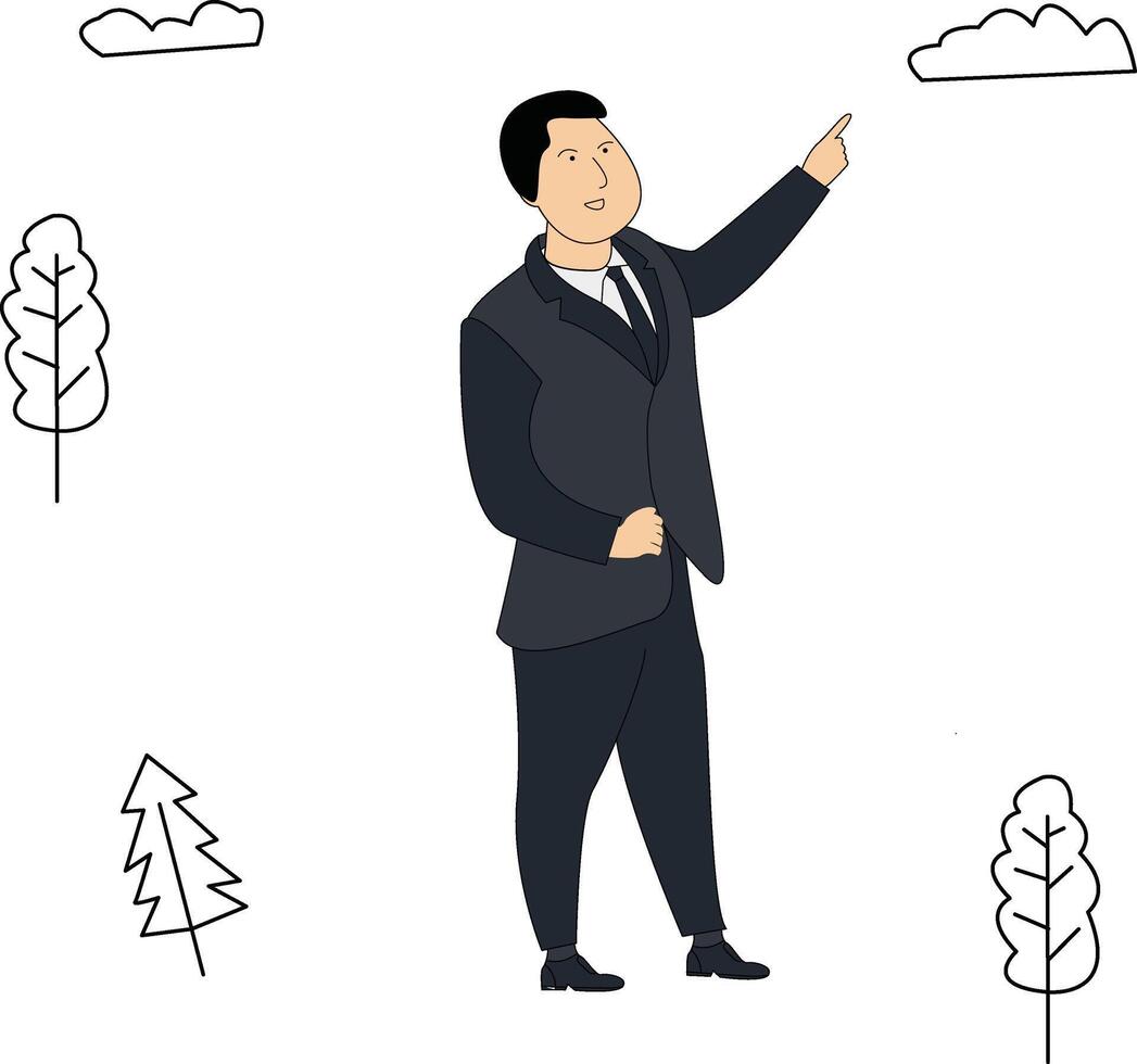 illustration of a businessman greeting vector