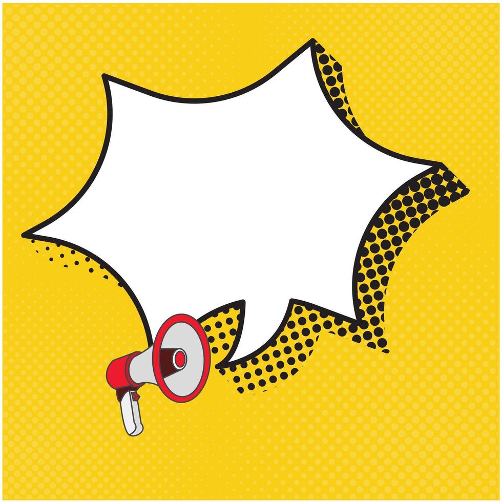 design of speech bubble clip art image coming out of a megaphone vector