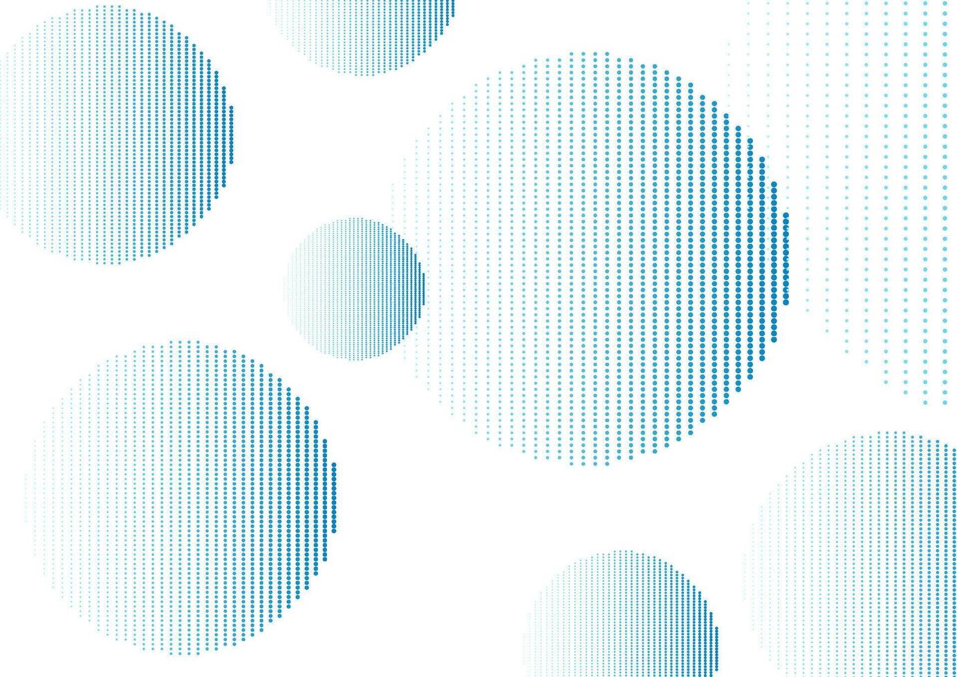 Abstract blue dotted circles pattern geometric background vector