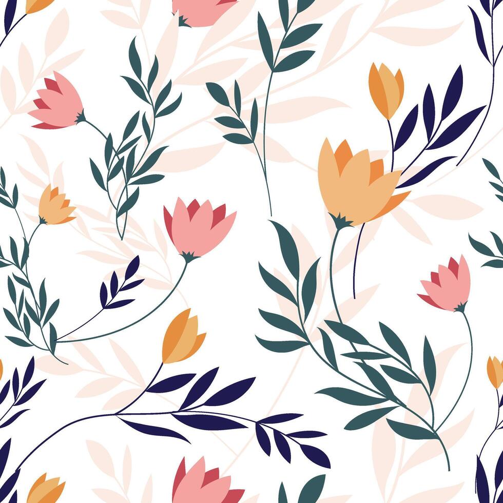Abstract flower background design floral border frame vector