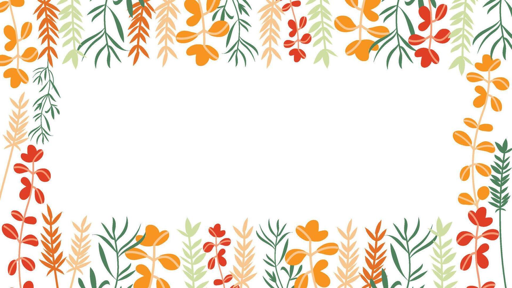 Abstract flower background design floral border frame vector