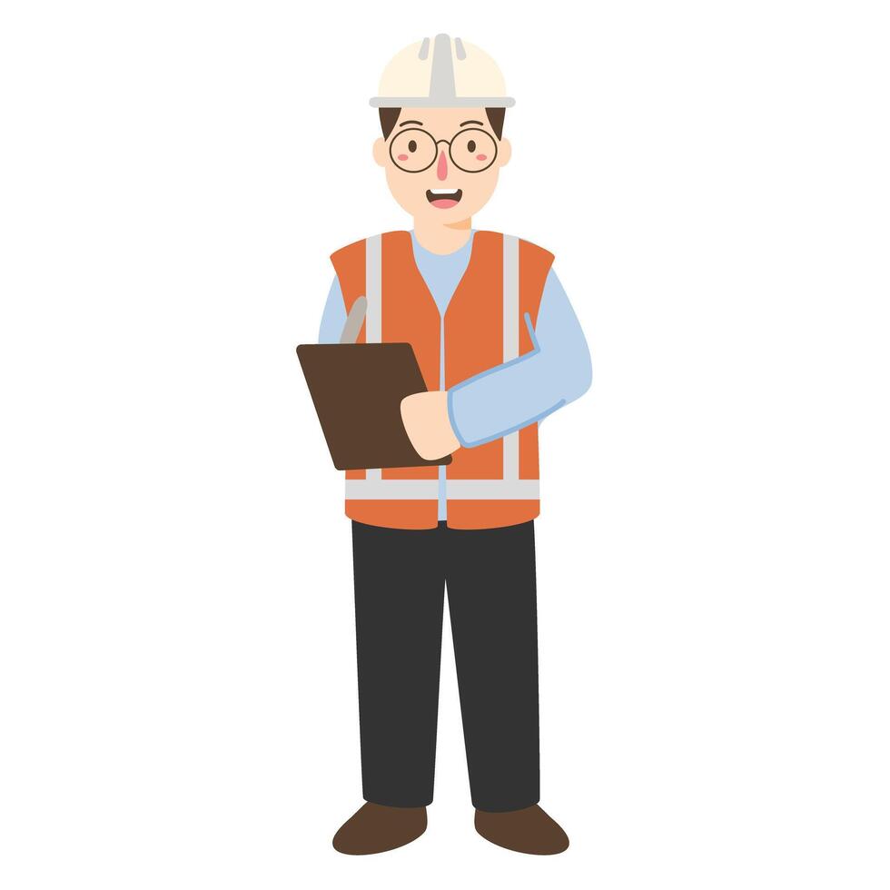 Construction industry and civil engineering engineers design vector