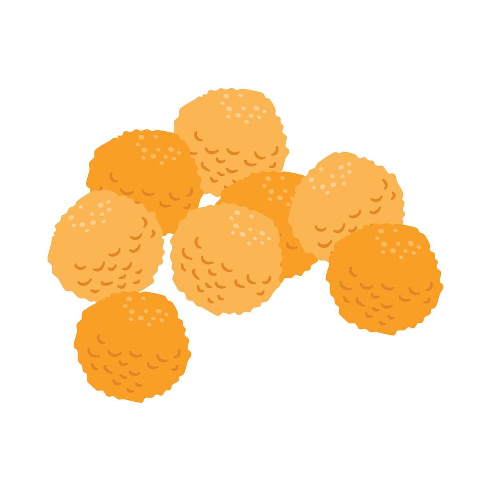 profundo frito crujiente queso pelota croquetas vector