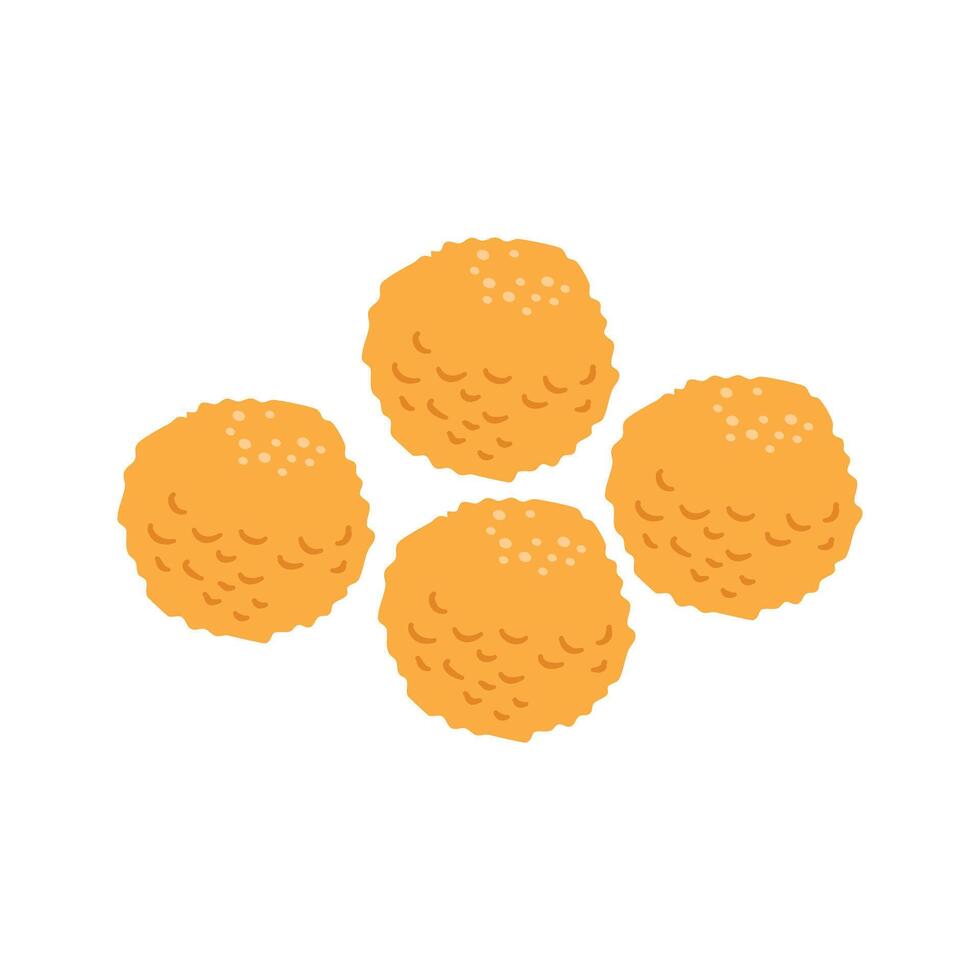 Creamy and Smooth Fried Croquettes vector