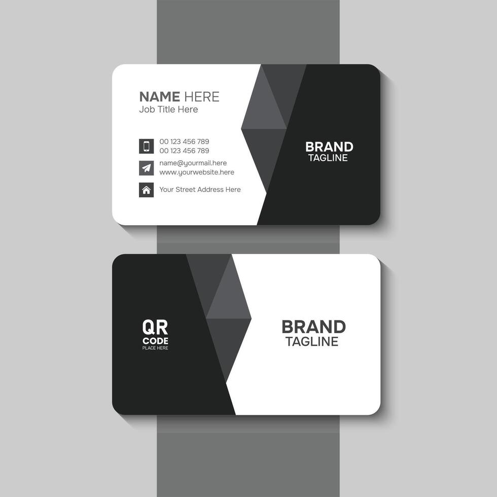 Clean and modern business card template vector