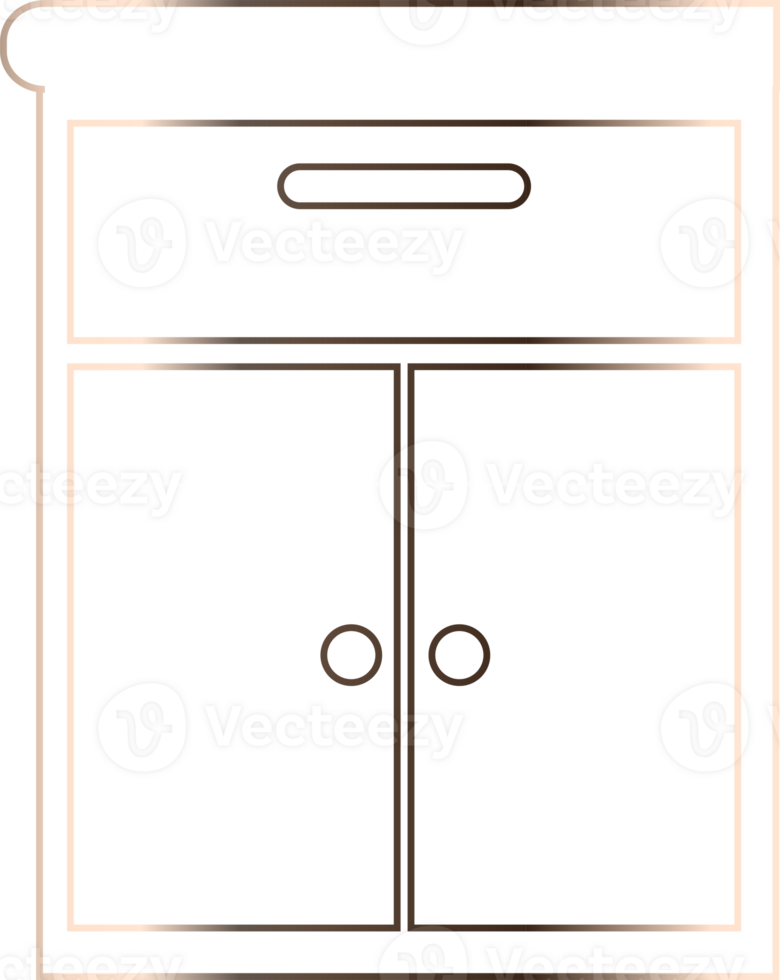 Cabinet for storing things and books design. png
