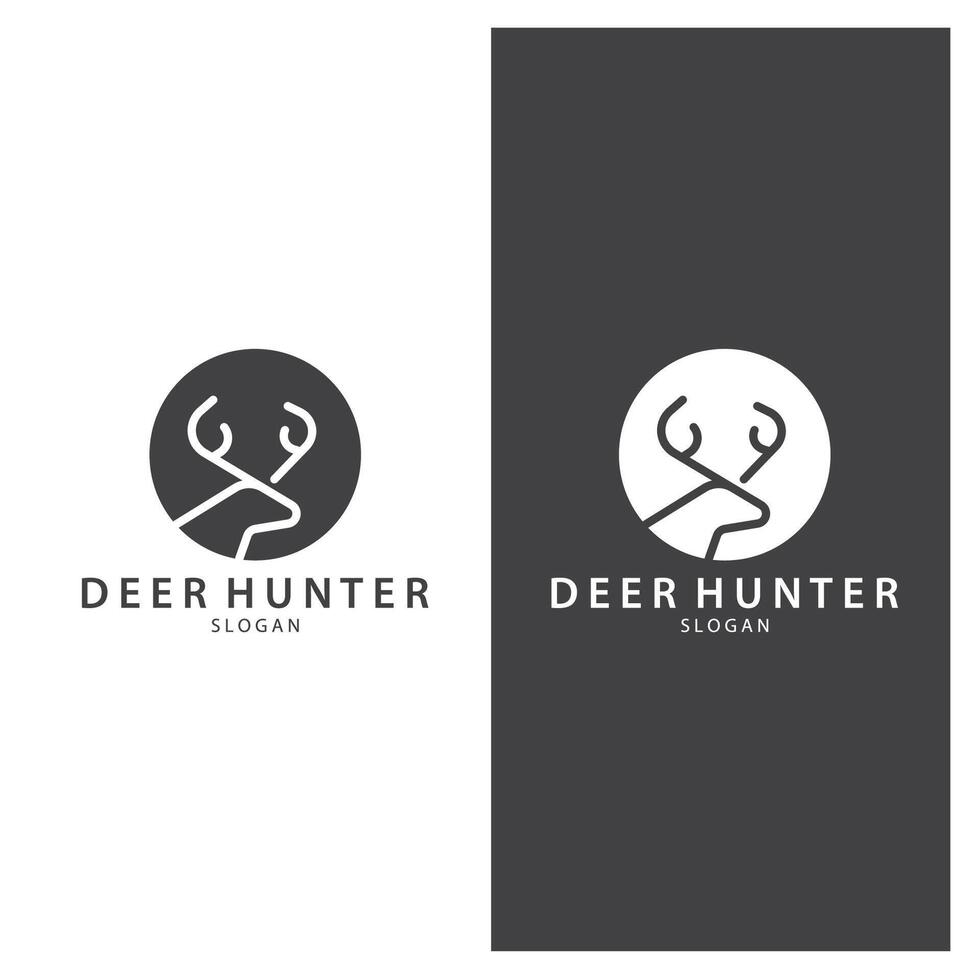 deer logo adventure vintage wild simple logo vektor design vector