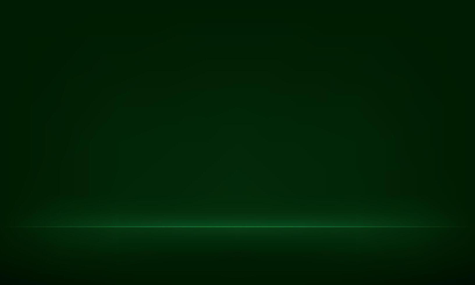 Empty Dark green studio room background. Template mock up for display of product, Business backdrop. illustration. vector