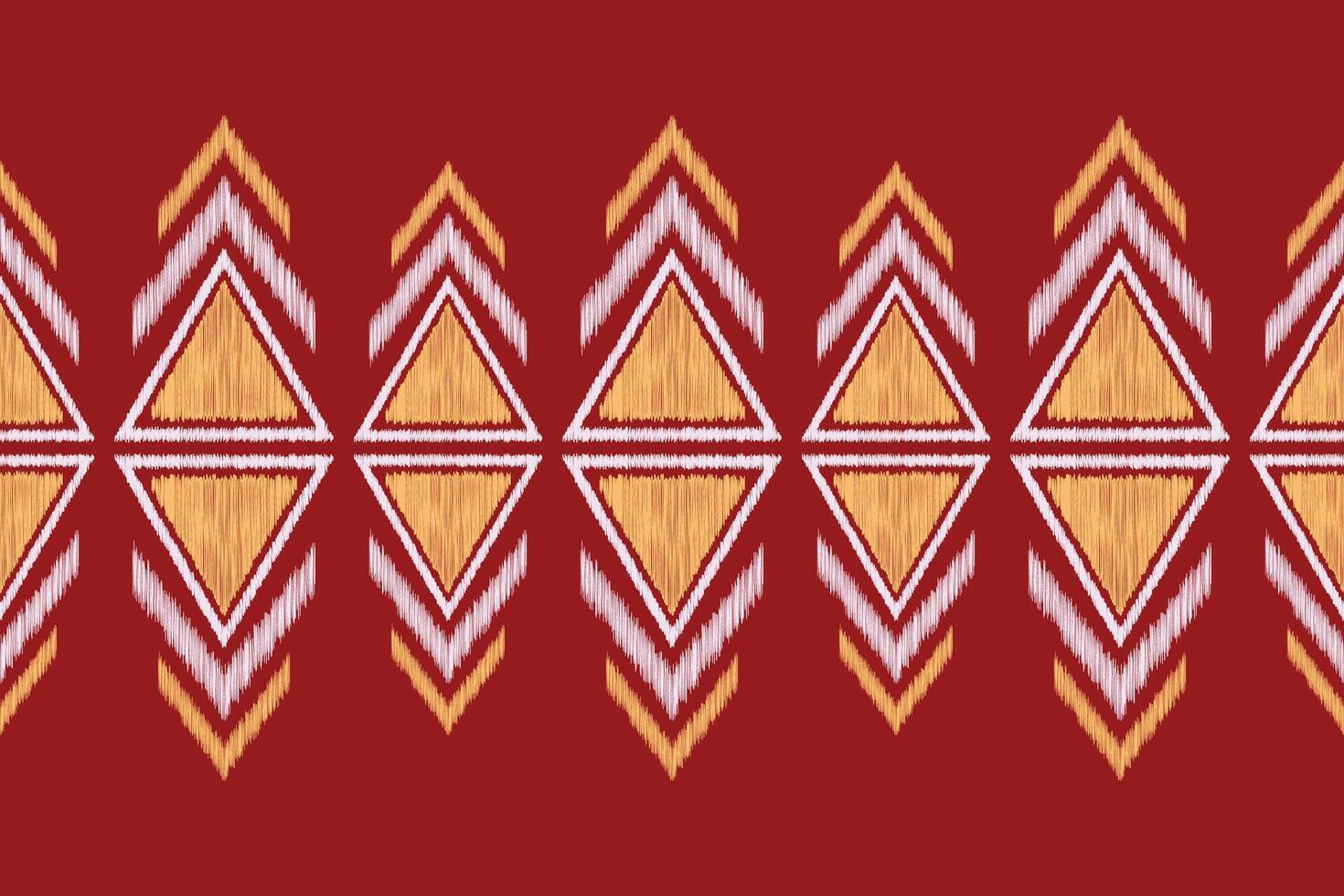 Traditional Ethnic ikat motif fabric pattern geometric style.African Ikat embroidery Ethnic oriental pattern red background wallpaper. Abstract,,illustration.Texture,frame,decoration. vector