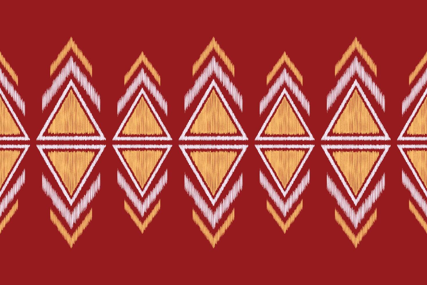 Traditional Ethnic ikat motif fabric pattern geometric style.African Ikat embroidery Ethnic oriental pattern red background wallpaper. Abstract,,illustration.Texture,frame,decoration. vector