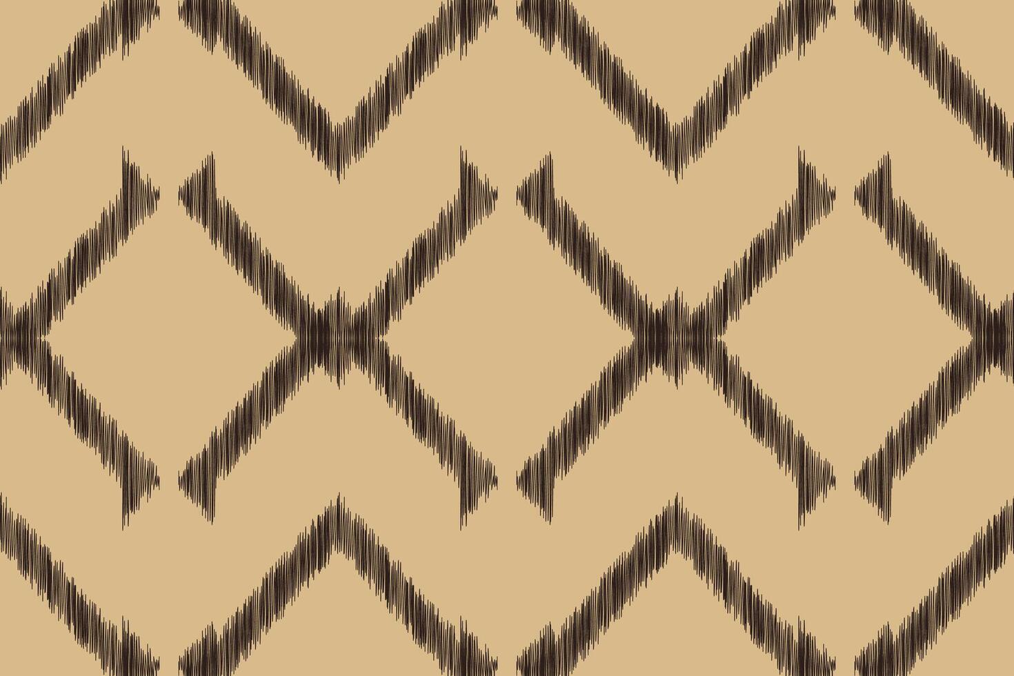 Traditional Ethnic ikat motif fabric pattern background geometric .African Ikat embroidery Ethnic oriental pattern brown background wallpaper. Abstract,,illustration.Texture,frame,decoration. vector
