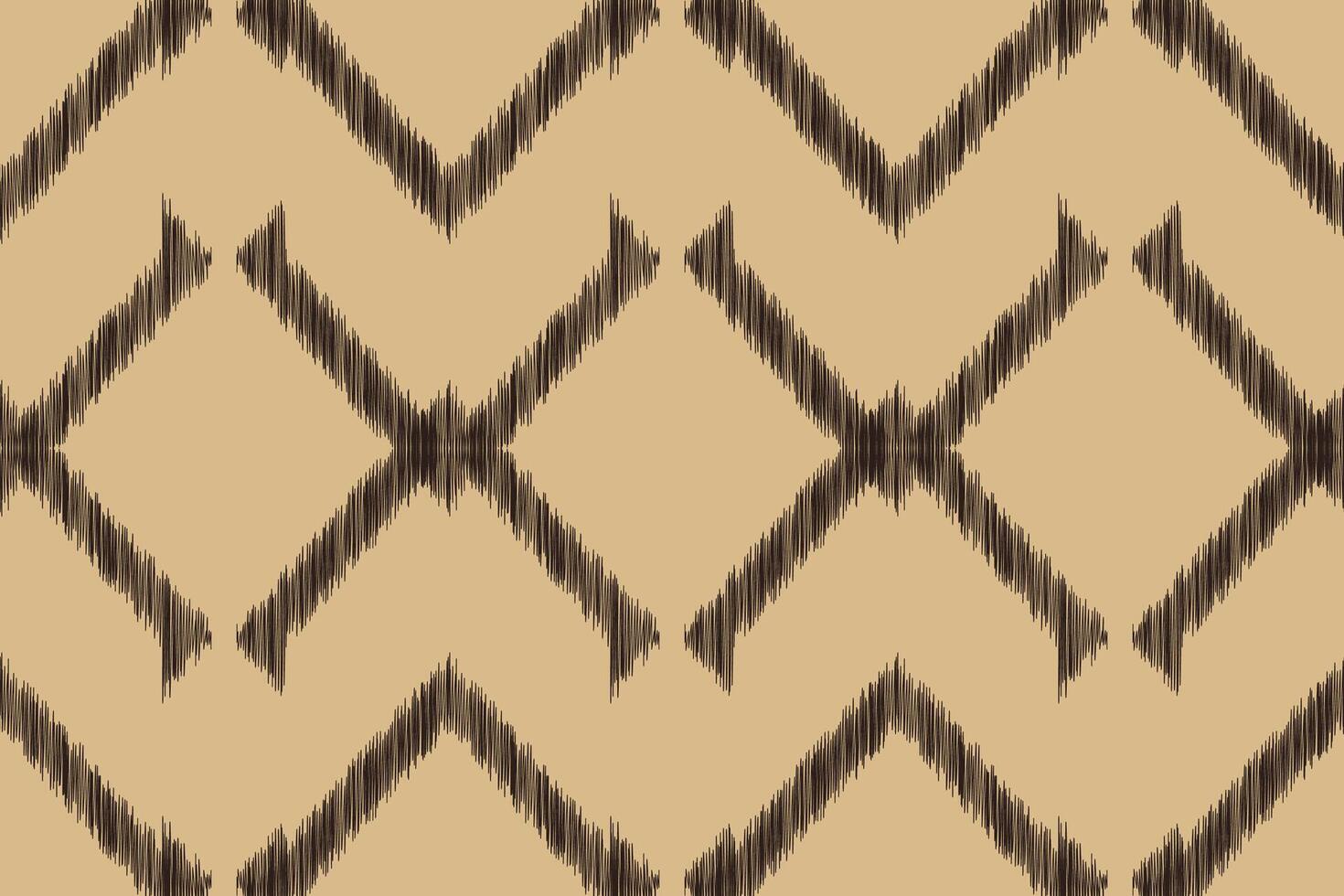 Traditional Ethnic ikat motif fabric pattern background geometric .African Ikat embroidery Ethnic oriental pattern brown background wallpaper. Abstract,,illustration.Texture,frame,decoration. vector