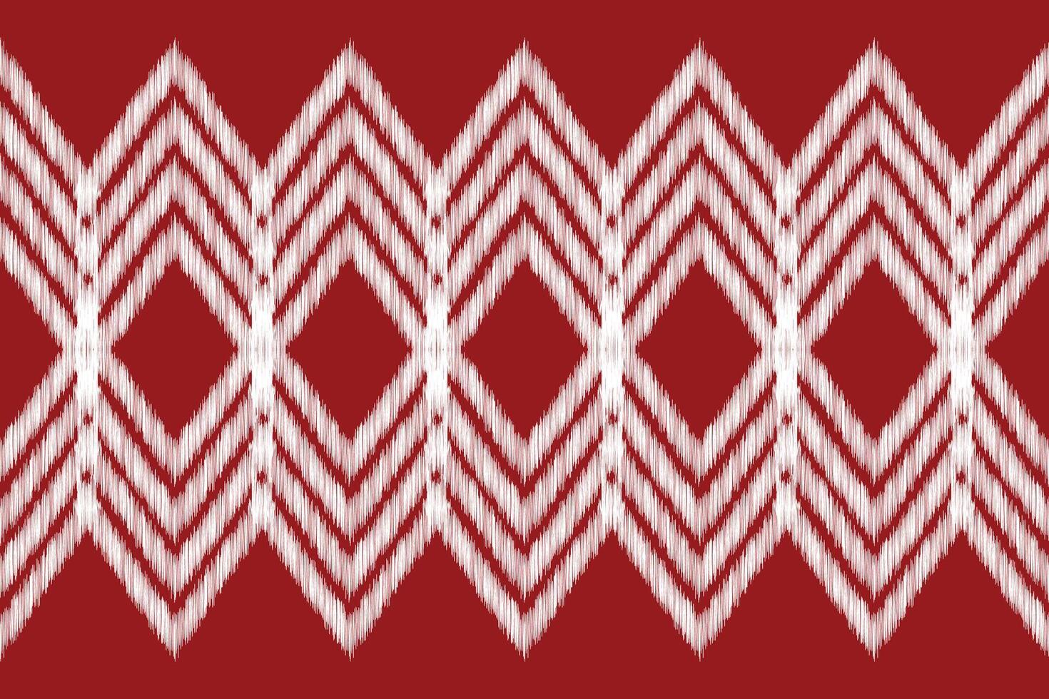 traditional Ethnic ikat motif fabric pattern geometric style.African Ikat embroidery Ethnic oriental pattern red background wallpaper. Abstract,,illustration.Texture,frame,decoration. vector