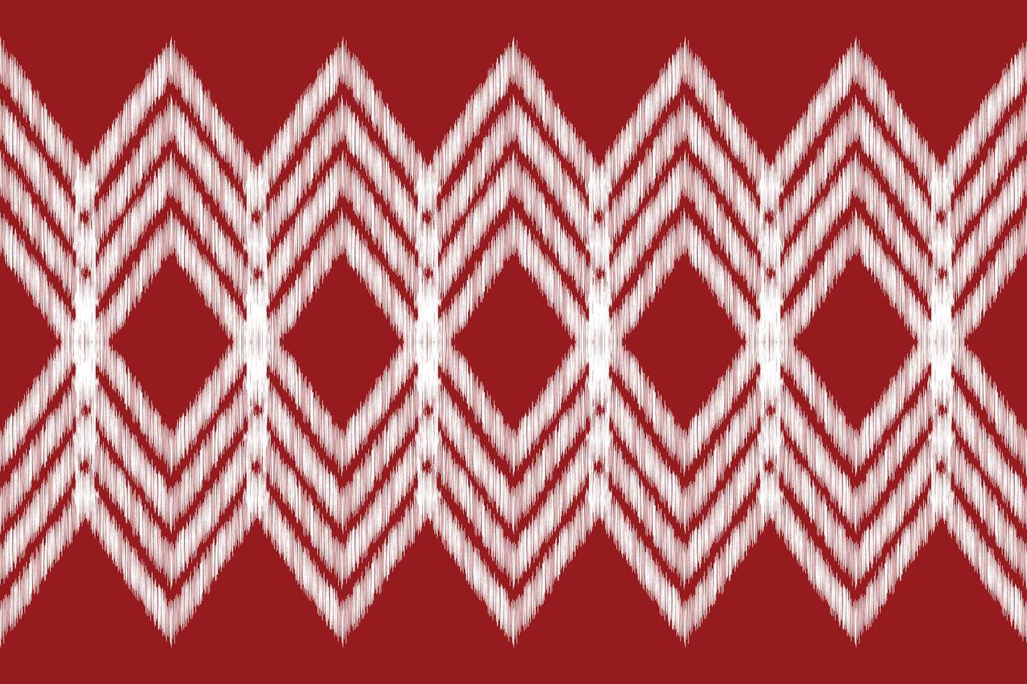 tradicional étnico ikat motivo tela modelo geométrico estilo.africano ikat bordado étnico oriental modelo rojo antecedentes fondo de pantalla. resumen, ilustración.textura, marco, decoración. vector