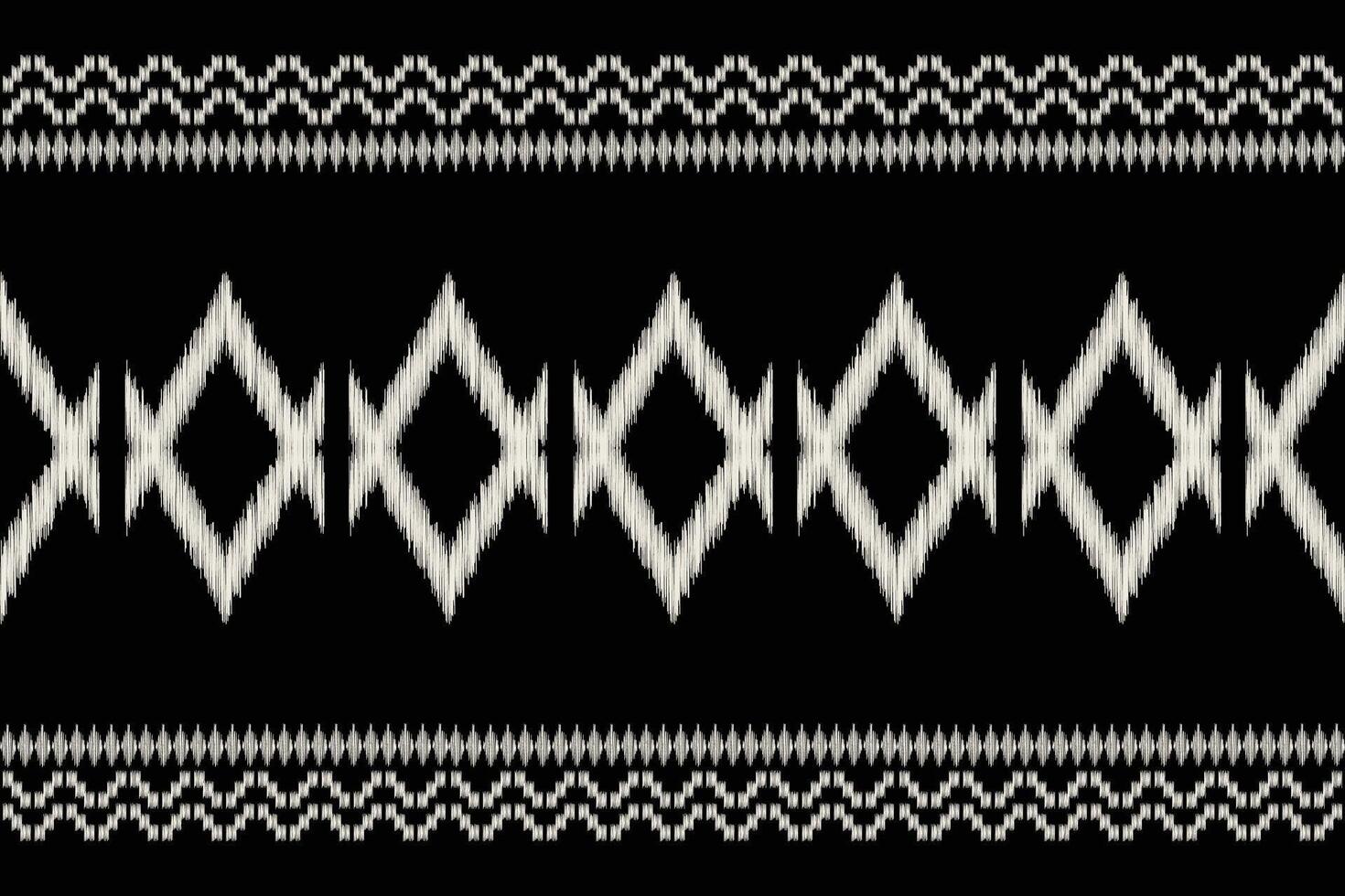 Traditional Ethnic ikat motif fabric background pattern geometric .African Ikat embroidery Ethnic oriental pattern black background wallpaper. Abstract,,illustration.Texture,frame,decoration. vector