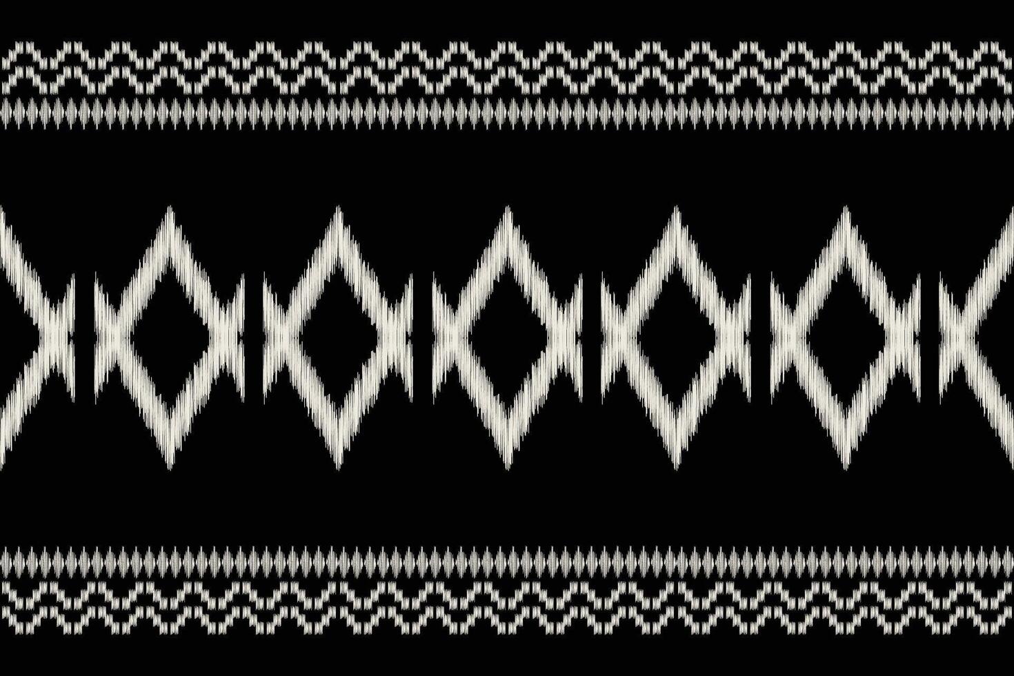 Traditional Ethnic ikat motif fabric background pattern geometric .African Ikat embroidery Ethnic oriental pattern black background wallpaper. Abstract,,illustration.Texture,frame,decoration. vector