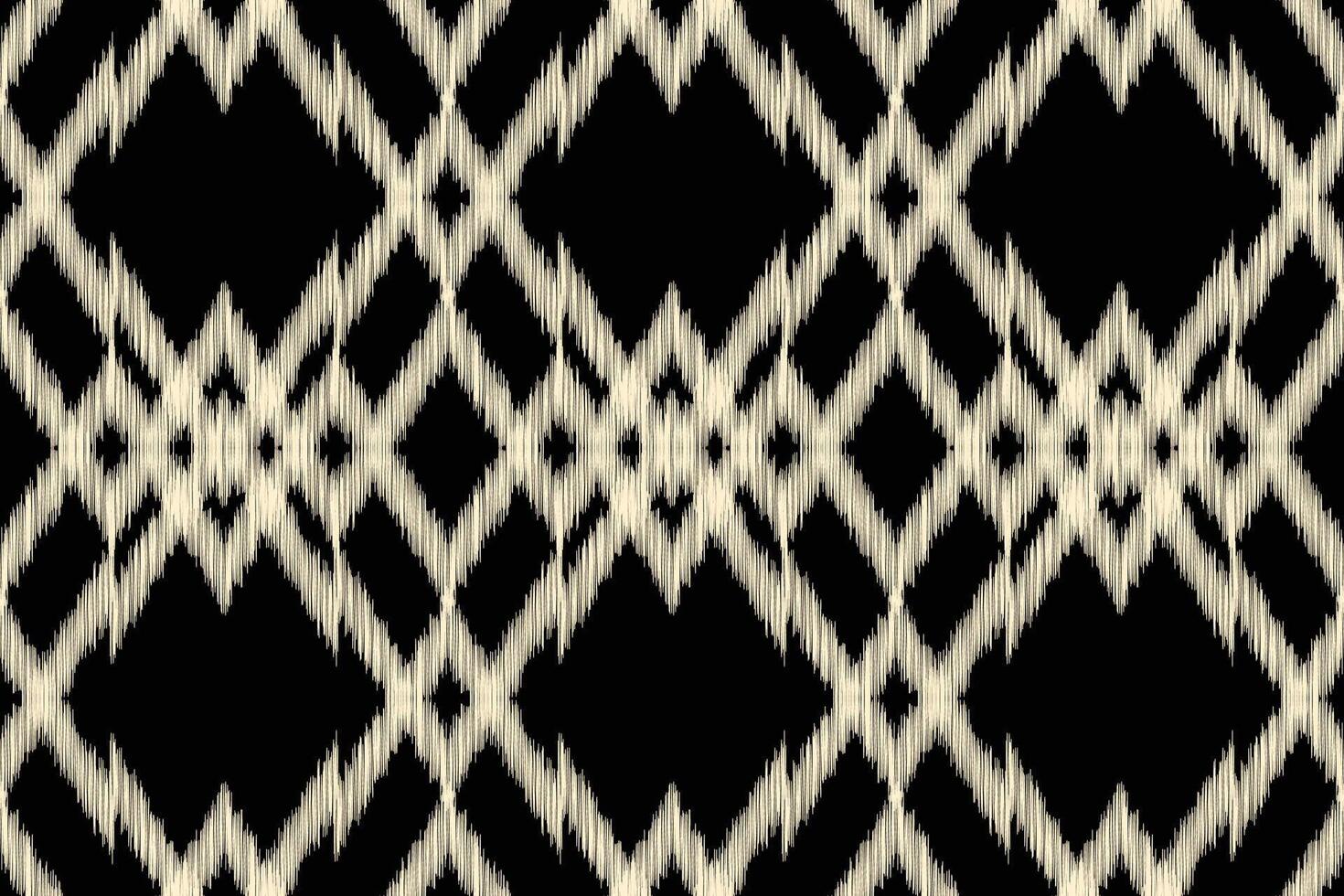 Traditional Ethnic ikat motif fabric background pattern geometric .African Ikat embroidery Ethnic oriental pattern black background wallpaper. Abstract,,illustration.Texture,frame,decoration. vector