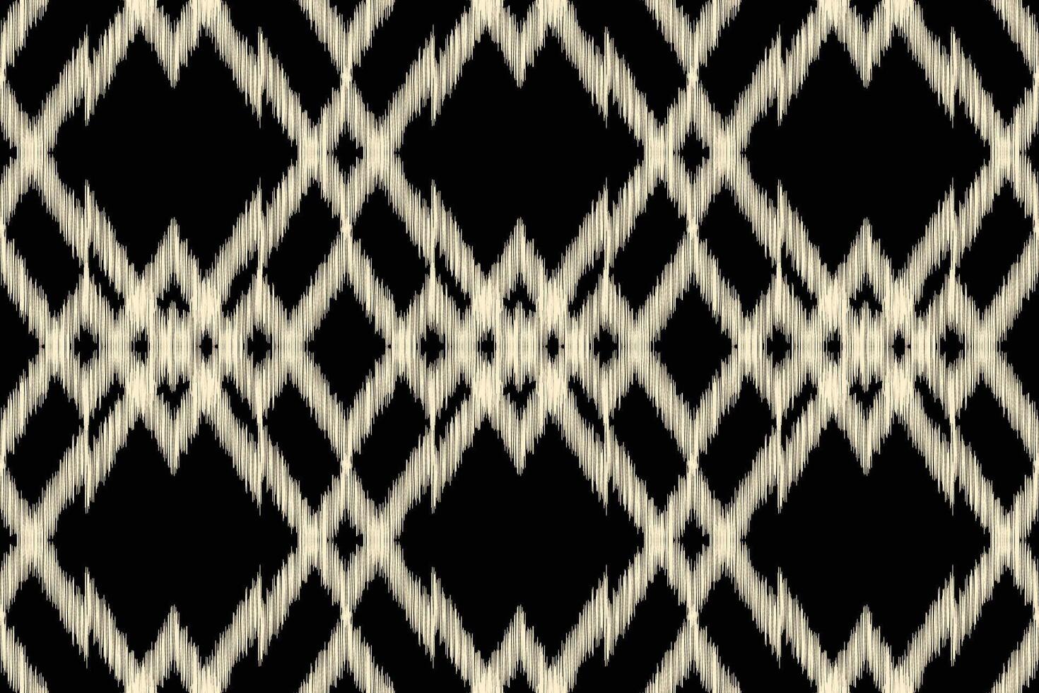 Traditional Ethnic ikat motif fabric background pattern geometric .African Ikat embroidery Ethnic oriental pattern black background wallpaper. Abstract,,illustration.Texture,frame,decoration. vector