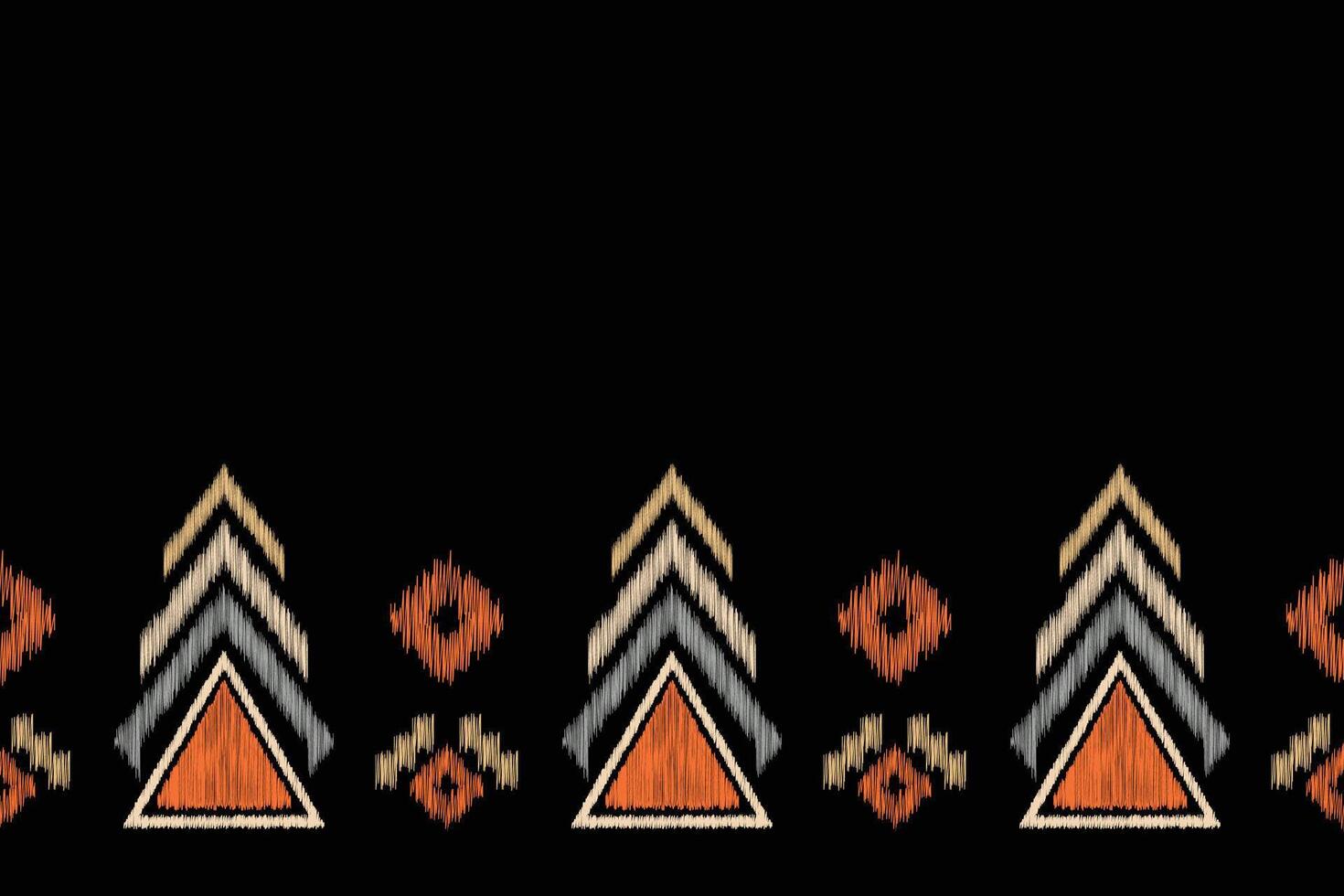 Traditional Ethnic ikat motif fabric background pattern geometric .African Ikat embroidery Ethnic oriental pattern black background wallpaper. Abstract,,illustration.Texture,frame,decoration. vector