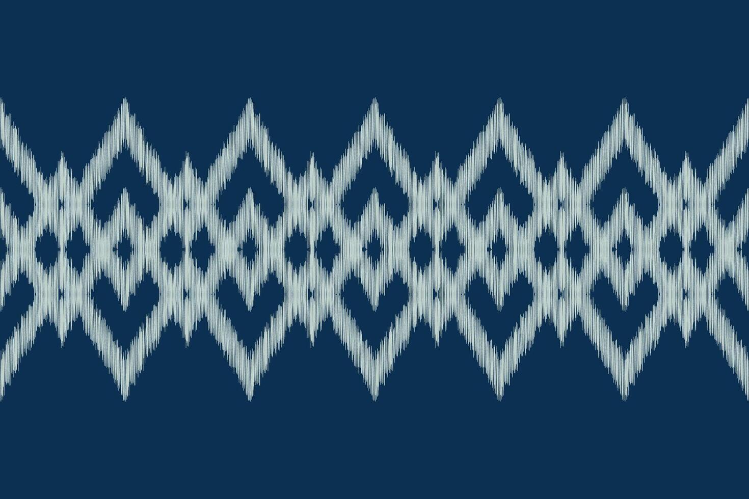 Traditional Ethnic ikat motif fabric pattern geometric style.African Ikat embroidery Ethnic oriental pattern blue background wallpaper. Abstract,,illustration.Texture,frame,decoration. vector