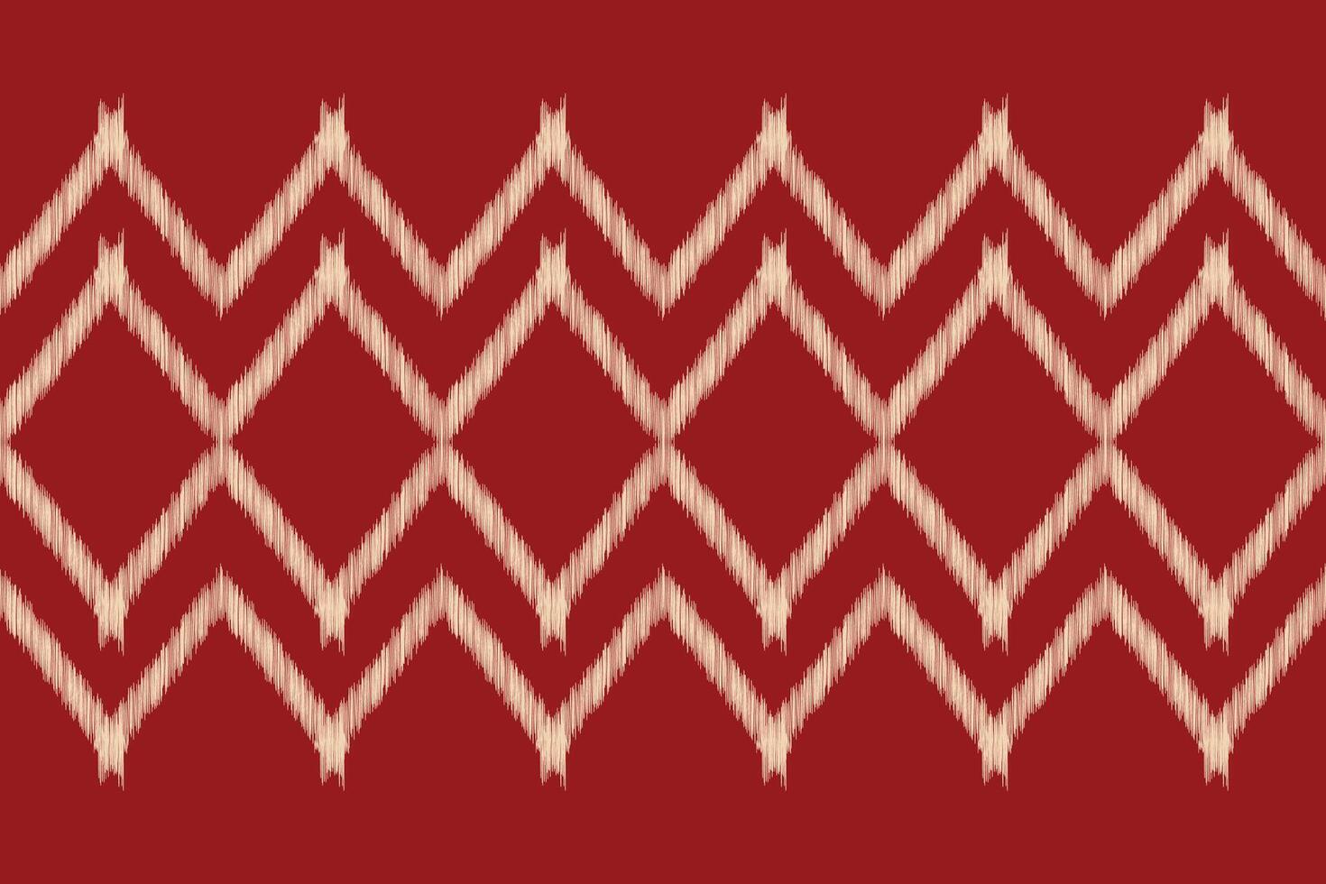 tradicional étnico ikat motivo tela modelo geométrico estilo.africano ikat bordado étnico oriental modelo rojo antecedentes fondo de pantalla. resumen, ilustración.textura, marco, decoración. vector