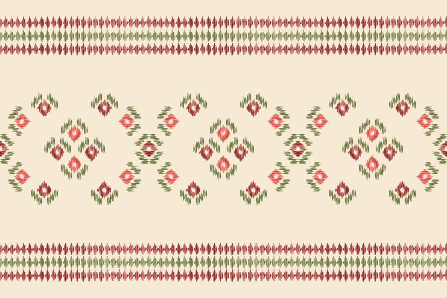 Traditional Ethnic ikat motif fabric pattern background geometric .African Ikat embroidery Ethnic pattern brown cream background wallpaper. Abstract,,illustration.Texture,frame,decoration. vector