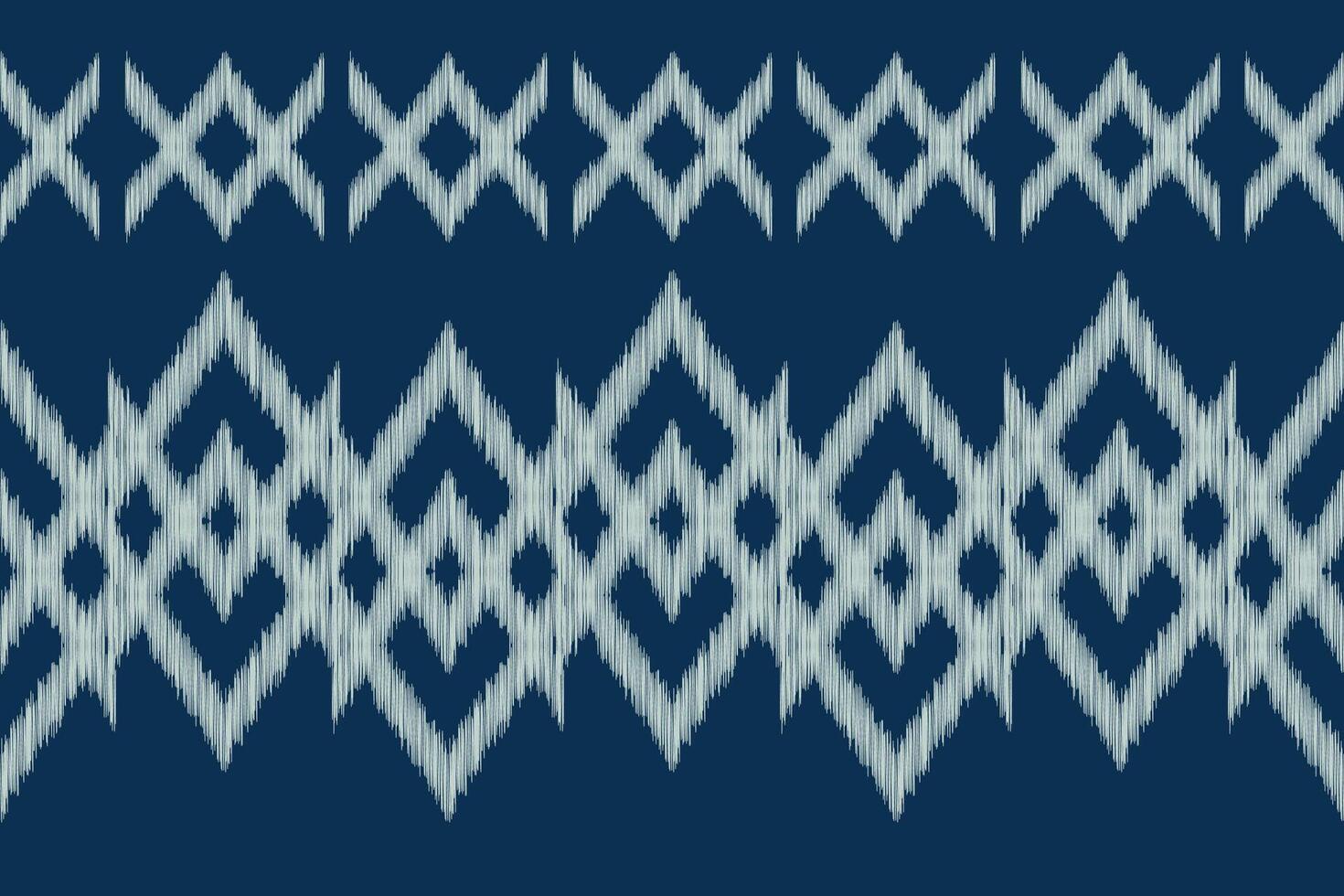 Traditional Ethnic ikat motif fabric pattern geometric style.African Ikat embroidery Ethnic oriental pattern blue background wallpaper. Abstract,,illustration.Texture,frame,decoration. vector