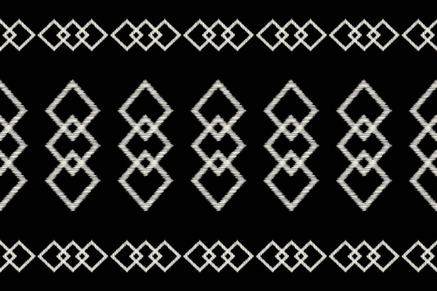 Traditional Ethnic ikat motif fabric background pattern geometric .African Ikat embroidery Ethnic oriental pattern black background wallpaper. Abstract,,illustration.Texture,frame,decoration. vector